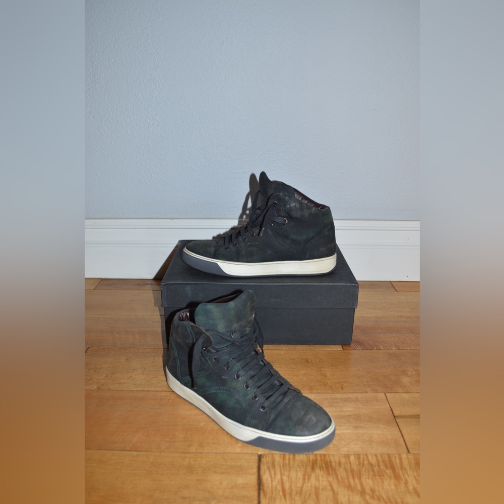 Lanvin Hi-Top Black Camouflage Sneaker Men's UK Size 6 (US) 7-7.5